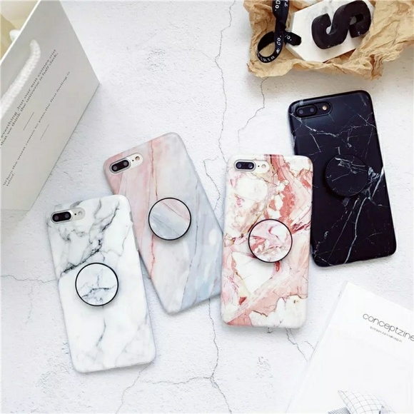 loves_cases Accessories - iPhone XR ❤️white marble phone case with holder